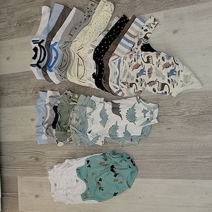 (30) 0-3 month onsies - tanks, short sleeve, long sleeve